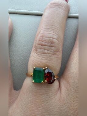 *WORN TWICE* Toi et Moi Gemstone Ring